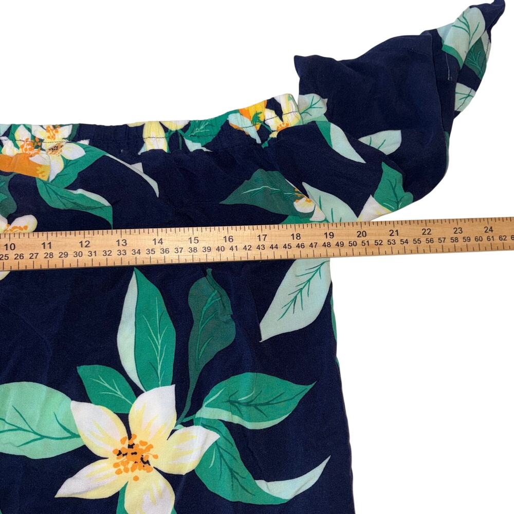 Old Navy Floral Off-the-Shoulder Tropical‎ Summer Boho Blouse M - Picture 5 of 8